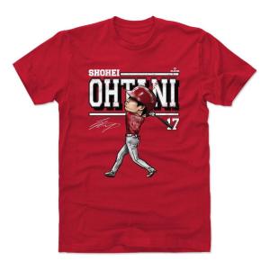 大谷翔平 Tシャツ MLB エンゼルス Cartoon T-shirts 500Level レッド｜mlbshop