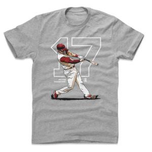 MLB フィリーズ Tシャツ リース・ホスキンス Outline W T-Shirt 500Level ヘザーグレー｜mlbshop