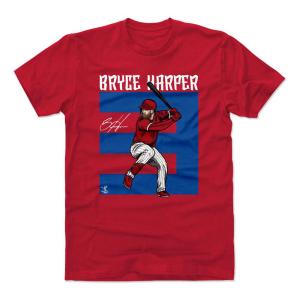 MLB フィリーズ Tシャツ ブライス・ハーパー Number B T-Shirt 500Level レッド｜mlbshop