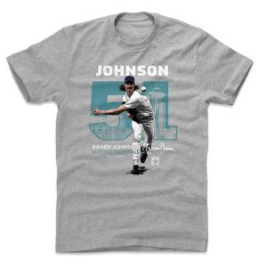 MLB マリナーズ Tシャツ ランディ・ジョンソン Throwback Number T-Shirt 500Level ヘザーグレー｜mlbshop