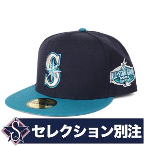 MLB マリナーズ キャップ 2001 All-Star Game オールスターゲーム 別注 59FIFTY Fitted Hat ニューエラ/New Era ネイビー｜mlbshop