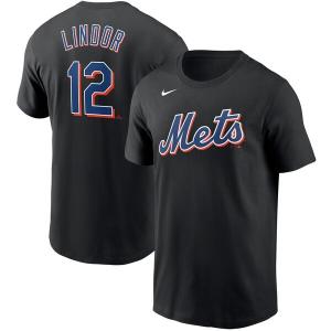 メッツ Tシャツ フランシスコ・リンドーア MLB ネーム&ナンバー T-Shirt ナイキ/Nike ブラック｜mlbshop