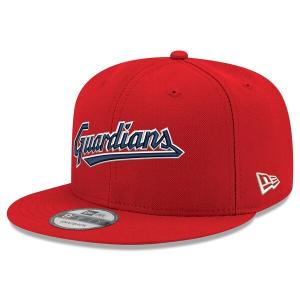 MLB ガーディアンズ キャップ 9FIFTY スナップバック アジャスタブル Hat ニューエラ/New Era レッド｜mlbshop