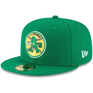 MLB アスレチックス 帽子 クーパーズタウン Cooperstown Collection Logo 59FIFTY Fitted ニューエラ/New Era グリーン｜mlbshop