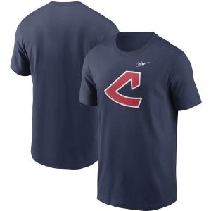MLB インディアンス Tシャツ クーパーズタウン Cooperstown Collection Logo T-Shirt ナイキ/Nike ネイビー｜mlbshop