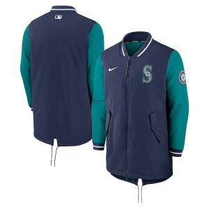 MLB マリナーズ ジャケット 2022 選手着用 オーセンティックコレクション ダグアウト Jacket ナイキ/Nike Midnight Navy/Mardi Gras｜mlbshop