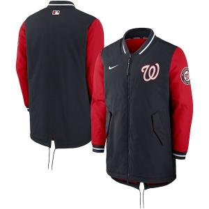 MLB ナショナルズ ジャケット 2022 選手着用 オーセンティックコレクション ダグアウト Jacket ナイキ/Nike Picth Blue/Sport Red｜mlbshop