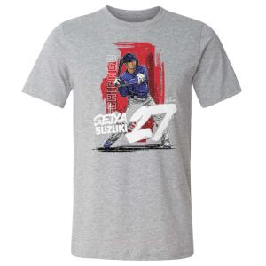 MLB 鈴木誠也 カブス Tシャツ Chicago C State WHT 500Level ヘザーグレー｜mlbshop