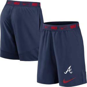 MLB ブレーブス ショーツ プライムタイム ドライフィット Dri-Fit Shorts ハーフパンツ ショート ナイキ/Nike ネイビー レッド｜mlbshop