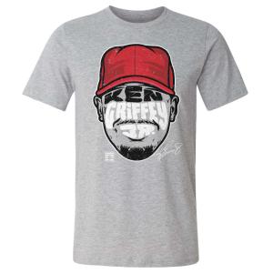 MLB ケン・グリフィー・ジュニア シンシナティ・レッズ Tシャツ Player Silhouette WHT T-Shirt 500Level ヘザーグレー｜mlbshop