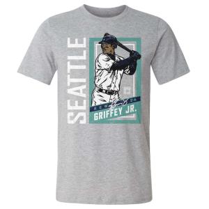 MLB ケン・グリフィー・ジュニア マリナーズ Tシャツ  Sports Card WHT T-Shirt 500Level ヘザーグレー｜mlbshop