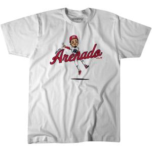 【海外限定版】MLB ノーラン・アレナド カージナルス Tシャツ カリカチュア Caricature T-Shirt BreakingT ホワイト｜mlbshop