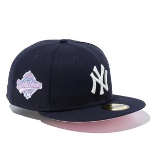 MLB ヤンキース キャップ Pop Sweat 59FIFTY Side Patch Cap(World Series 1996 Pink) ニューエラ/New Era ネイビー｜mlbshop