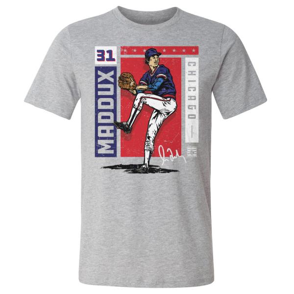 MLB グレッグ・マダックス カブス Tシャツ Chicago Card Stat WHT 500L...