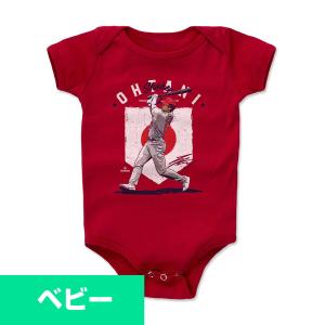 MLB 大谷翔平 エンゼルス ベビー ワンジー トドラー Player Art Cotton Onesie  500Level レッド｜mlbshop