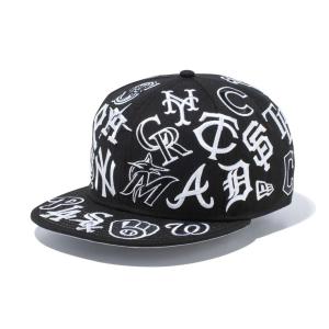 MLB キャップ 9FIFTY チームロゴ オールオーバー Cap ニューエラ/New Era ブラック/スノーホワイト｜mlbshop