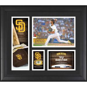 MLB ダルビッシュ有 パドレス フォトフレーム Authentic Framed  Player Collage with a Piece of ゲーム-Used Ball 23wbsf｜mlbshop