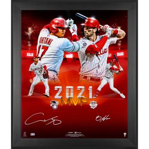 MLB 大谷翔平 ブライス・ハーパー エンゼルス フォトフレーム Authentic Autographed Dual-Signed Framed  2021 MVP 限定｜mlbshop