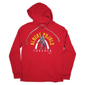 【海外限定版】MLB アルバート・プホルス カージナルス パーカー Pujols Forever Hoodie BreakingT レッド｜mlbshop