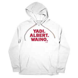 【海外限定版】MLB プポルス ウェインライト モリーナ カージナルス パーカー Yadi. Albert. Waino. Hoodie BreakingT ホワイト｜mlbshop