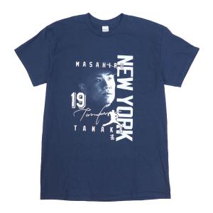 MLB 田中 将大 ヤンキース Tシャツ Signature Series T-Shirt Gildan ネイビー｜mlbshop