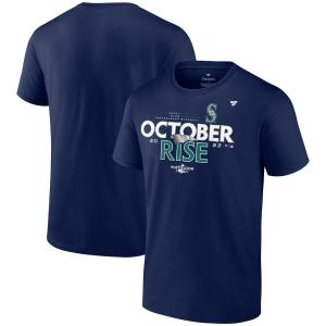 MLB マリナーズ Tシャツ 2022 ポストシーズン ロッカールーム T-Shirt Fanatics Branded ネイビー｜mlbshop