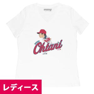 【海外限定版】MLB 大谷翔平 エンゼルス Tシャツ Caricature T-Shirt BreakingT ホワイト｜mlbshop