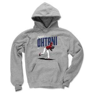 MLB 大谷翔平 エンゼルス パーカー Chisel フーディー Hoodie 500Level グレー｜mlbshop