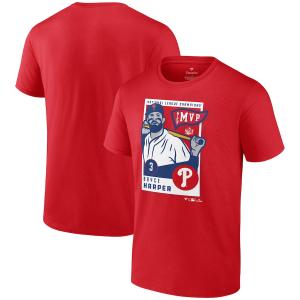 MLB ブライス・ハーパー フィリーズ Tシャツ 2022 ナ・リーグ優勝記念 MVP T-Shirt Fanatics レッド｜mlbshop