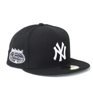 MLB ヤンキース キャップ 59FIFTY サイドパッチアップ Black Cap ニューエラ/New Era オールスターゲーム2008 ブラック｜mlbshop