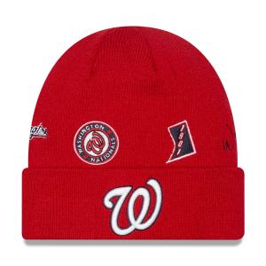 MLB ナショナルズ ニットキャップ Identity Cuffed Knit Hat ニューエラ/New Era レッド｜mlbshop