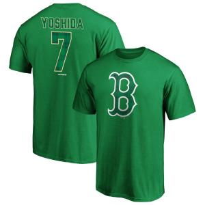 MLB 吉田正尚 レッドソックス Tシャツ ネーム＆ナンバー T-Shirt Fanatics グリーン 23wbsf｜mlbshop