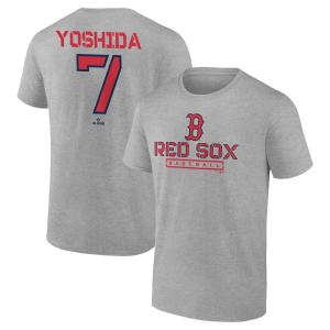 MLB 吉田正尚 レッドソックス Tシャツ Evanston Stencil T-Shirt Fanatics ヘザーグレー 23wbsf｜mlbshop