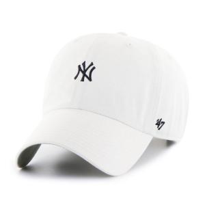 MLB ヤンキース キャップ Base Runner Clean Up Cap 47Brand ホワイト｜mlbshop