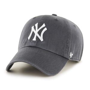 MLB ヤンキース キャップ Clean Up Cap 47Brand チャコールホワイト｜mlbshop