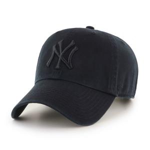 MLB ヤンキース キャップ Clean Up Cap 47Brand オールブラック｜mlbshop