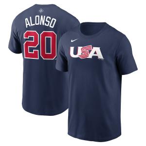 WBC ピート・アロンソ アメリカ代表 USA Tシャツ 2023 World Baseball Classic ネーム＆ナンバー T-Shirt ナイキ/Nike ネイビー｜mlbshop