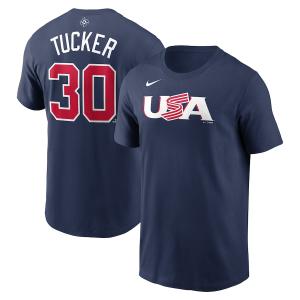 WBC カイル・タッカー アメリカ代表 USA Tシャツ 2023 World Baseball Classic ネーム＆ナンバー T-Shirt ナイキ/Nike ネイビー｜mlbshop
