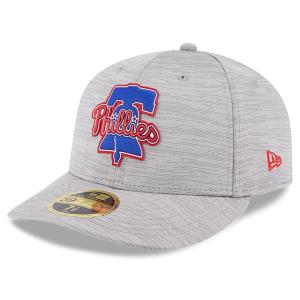 MLB フィリーズ キャップ 2023 クラブハウス Clubhouse 59FIFTY ロープロファイル ニューエラ/New Era グレー｜mlbshop