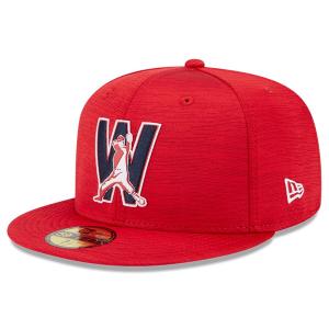 MLB ナショナルズ キャップ 2023 クラブハウス Clubhouse 59FIFTY Fitted ニューエラ/New Era レッド｜mlbshop