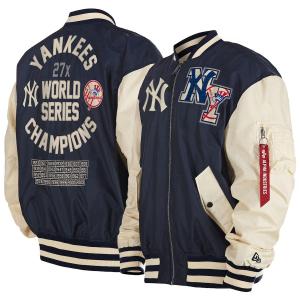 MLB ヤンキース ジャケット リバーシブル New Era x Alpha Industries Canvas Jacket ニューエラ/New Era ネイビー クリーム｜mlbshop