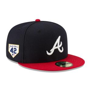 MLB ブレーブス キャップ 2023 ジャッキー・ロビンソン デー Jackie Robinson Day 59FIFTY ニューエラ/New Era ネイビー レッド｜mlbshop