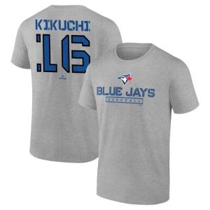 MLB 菊池雄星 ブルージェイズ Tシャツ Evanston Stencil T-Shirt Fanatics Branded ヘザーグレー｜mlbshop