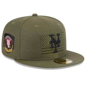 MLB メッツ キャップ 2023 アームドフォースデー On-Field 59FIFTY Fitted Hat ニューエラ/New Era グリーン｜mlbshop