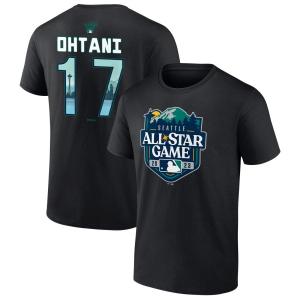 MLB 大谷翔平 エンゼルス Tシャツ オールスターゲーム2023 ネーム＆ナンバー T-Shirt Fanatics Branded ブラック｜mlbshop
