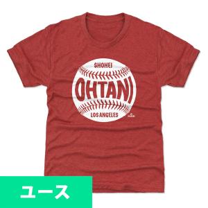 MLB 大谷翔平 エンゼルス Tシャツ キッズ ユース Los Angeles A Baseball WHT 500Level レッド｜mlbshop