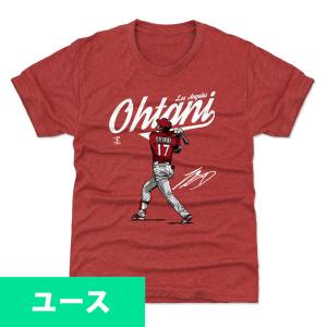 MLB 大谷翔平 エンゼルス Tシャツ ユース キッズ Score W WHT 500Level レッド｜mlbshop