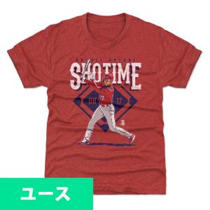 MLB 大谷翔平 エンゼルス Tシャツ キッズ ユース Diamond Base B WHT 500Level レッド｜mlbshop