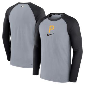 MLB パイレーツ Tシャツ ドライフィット Game Long Sleeve Top ナイキ/Nike Cloud Grey｜mlbshop