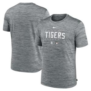 MLB タイガース Tシャツ ドライフィット ヴェロシティ プラクティス Short Sleeve Tee ナイキ/Nike Dark Grey Heather｜mlbshop